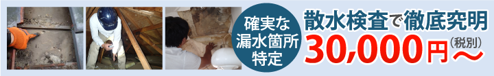 散水検査30,000円~(消費税・諸経費別)