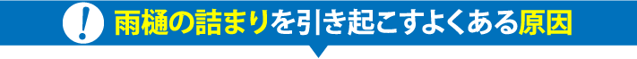 雨樋の詰まりを引き起こすよくある原因