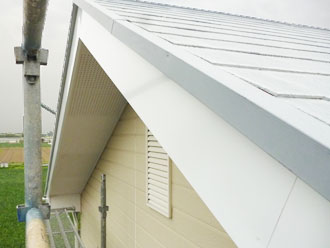 長生郡白子町　破風板板金巻き工事　施工前