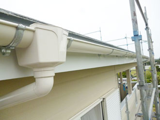 長生郡白子町　雨樋交換