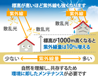 自然を理解し、共存するため環境に即したメンテナンスが必要です