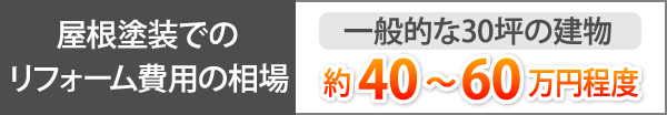 屋根塗装でのリフォーム費用の相場
