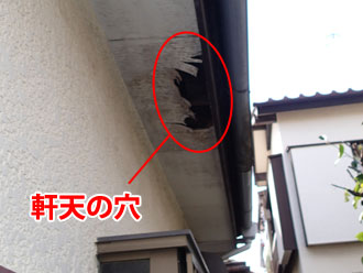 09260003 袖ヶ浦市 軒天の穴