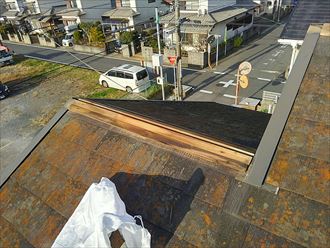 千葉市若葉区 貫板の劣化