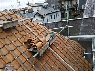 八千代市 隅棟瓦解体