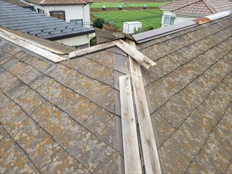 20191024_150900柏市花野井_屋根調査 柏市花野井で棟板金が飛散