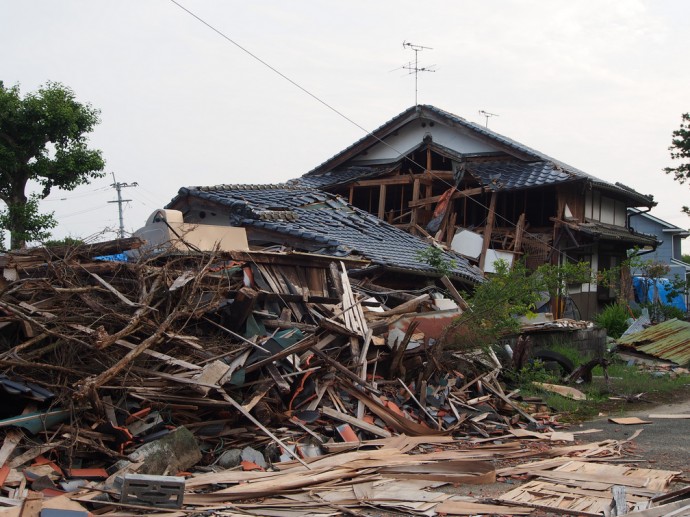熊本大地震で被災した建物