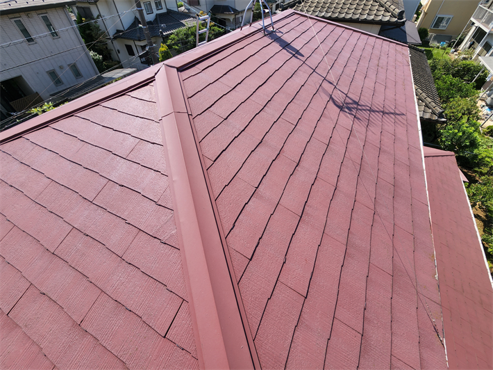 棟板金交換と屋根塗装工事の定期点検