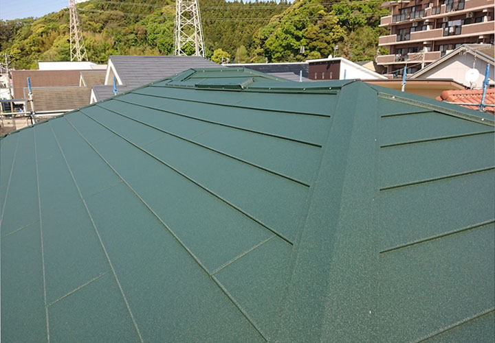 ガルバリウム鋼板が使用された屋根