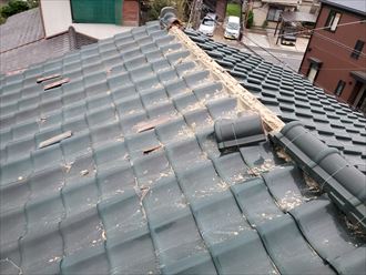 令和元年房総半島台風の影響で棟が崩れてしまいました