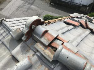 台風による棟の被害