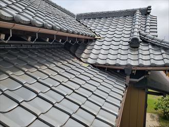 鎌ケ谷市中沢にて瓦屋根の土居のし調査
