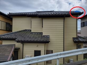 令和元年房総半島台風の影響により隅棟に被害