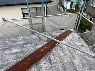 腐食した棟板金