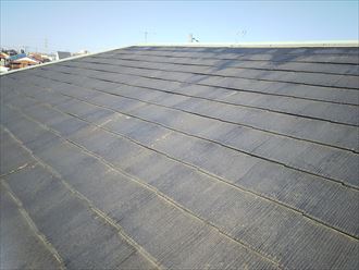 防水性が低下したスレート屋根調査