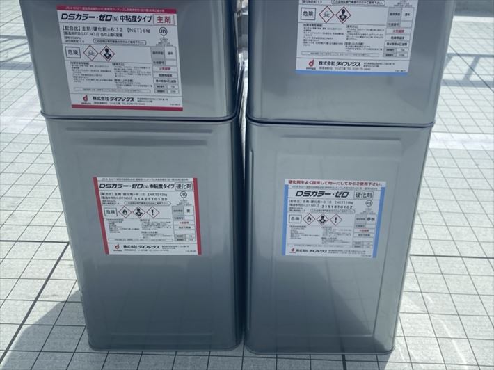 船橋市海神にて築14年が経過した陸屋根のウレタン塗膜防水工事を実施 