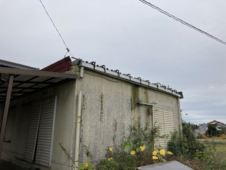 破損した雨樋