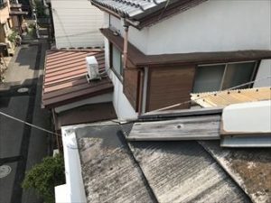 先端部の棟板金の離脱