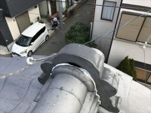 鬼瓦廻りの開口