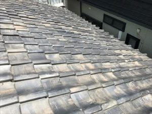 瓦屋根のズレ調査