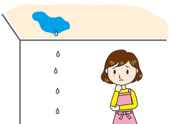 雨漏りのイラスト