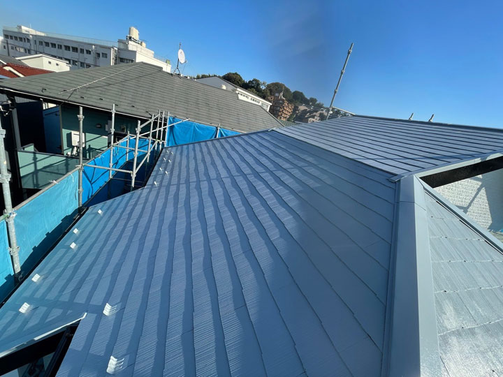 塗装後のスレート屋根