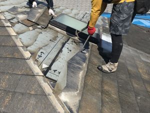 スレート屋根の解体