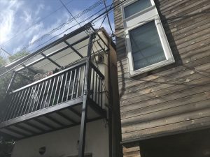 ベランダテラス屋根の復旧工事の完了