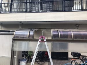 テラス屋根の部分交換