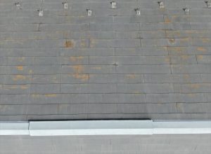 スレート屋根のドローン調査