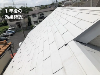 1年後の断熱の効果確認の様子