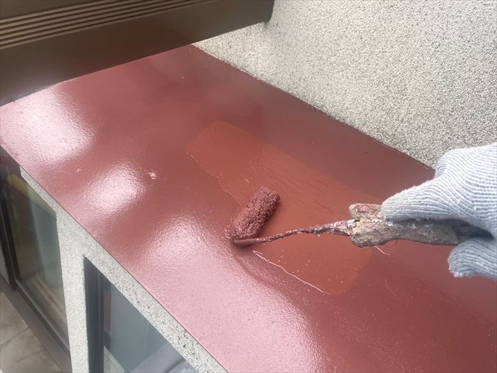 庇の塗装メンテナンス