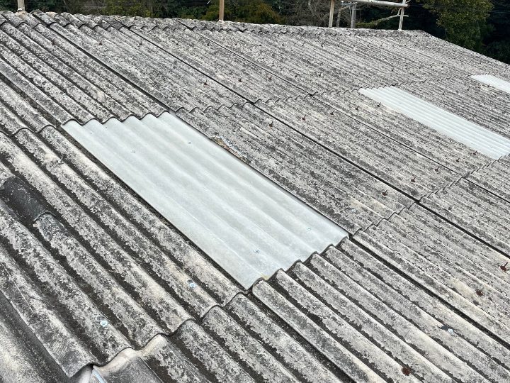 大波スレート張替え工事の完工