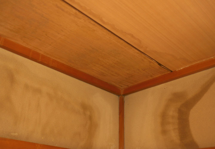 室内の雨漏りの様子