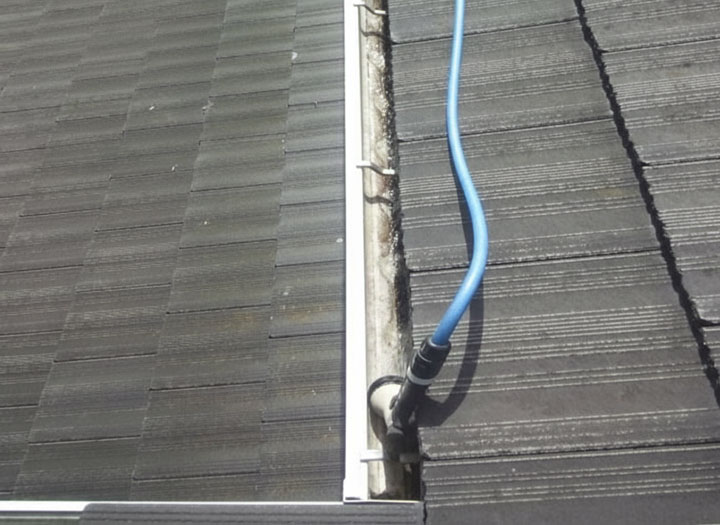 水が流れるかチェック