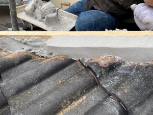 南蛮漆喰で型取り