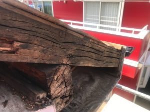 劣化した木材の状態