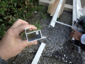 アングルを加工した状態