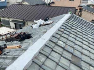 棟瓦の取り直し工事