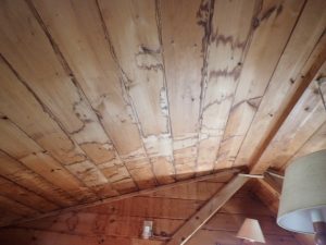 天井（室内）の雨漏り状態を確認