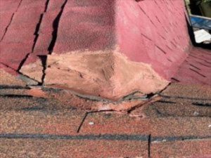 既存の棟換気を撤去