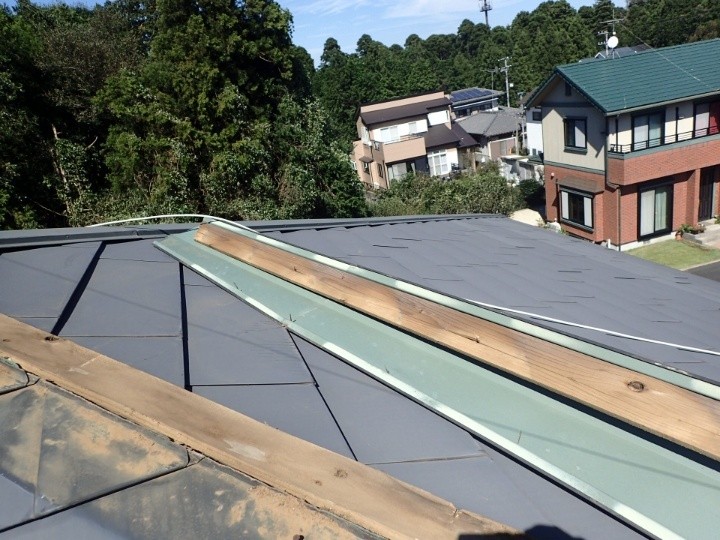 火災保険を適用して補修工事開始