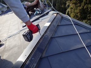 タフモックを設置する作業工程