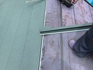 スーパーガルテクトの施工風景