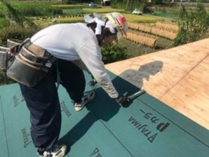防水紙（ルーフィング）の張替え工事