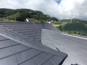 工事中の屋根の状態