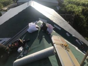 防水紙（ルーフィング）の張替え工事が終了