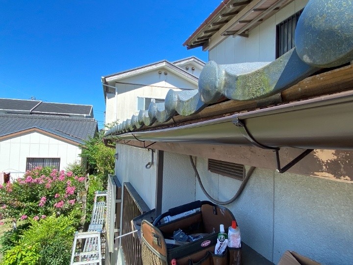 雨樋の交換工事が無事に完工した後の状態