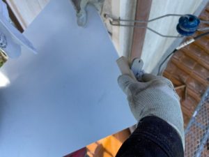 「ケイ酸カリウム板不燃材」を使用する作業工程