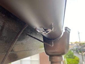 新しい雨樋を設置した後の状態